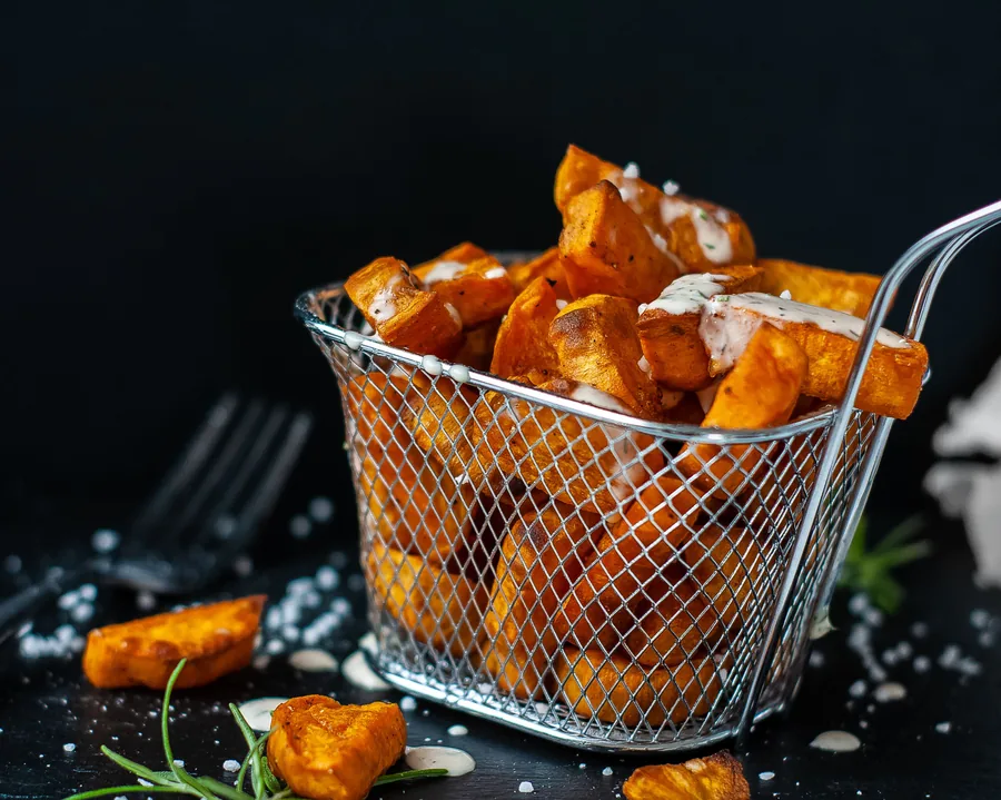 Batata doce crocante na airfryer