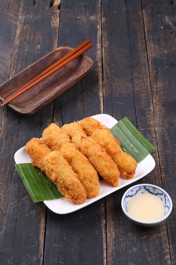Cartola pernambucana com banana frita e queijo