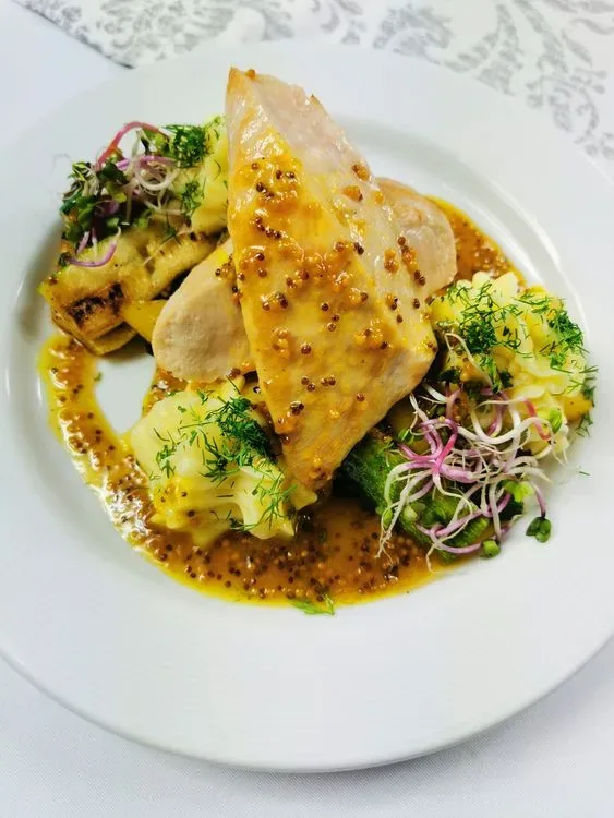 Frango ao molho de mostarda e mel