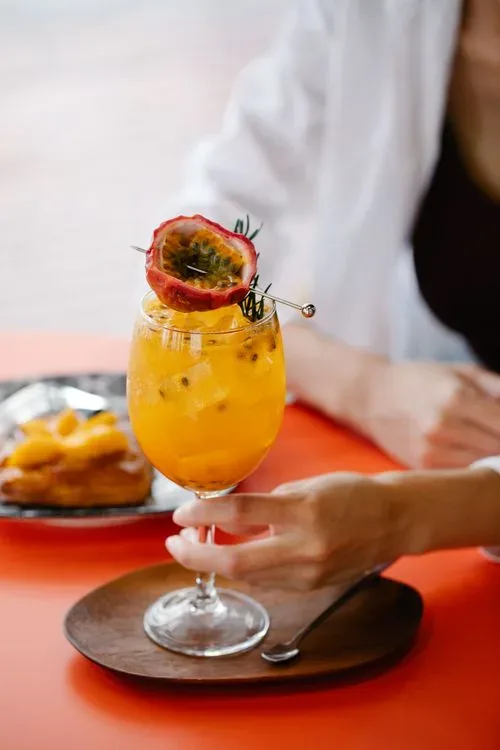 Suco de maracujá cremoso